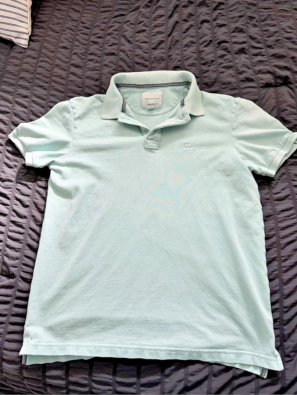 American Eagle Super Soft Polo Shirt Men's Polo in Green